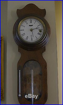 Rare Walnut Wall Timepiece/Barometer G V Mooney Barometer