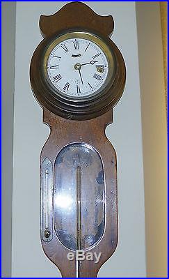 Rare Walnut Wall Timepiece/Barometer G V Mooney Barometer