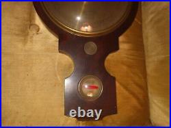 Rare and Fine Antique 19th Century English Banjo Barometer Mahogany Dated 1843