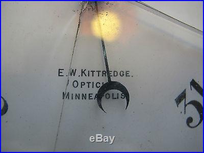 Rare antique E. W. Kittredge Optician Minneapolis Aneroid Barometer S M London