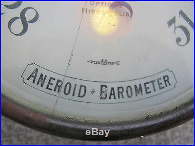 Rare antique E. W. Kittredge Optician Minneapolis Aneroid Barometer S M London