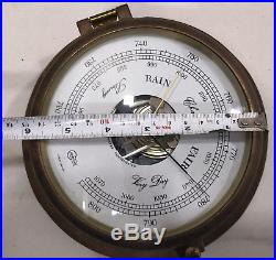 Rare vintage marine brass ship aneroid berometer made in germany