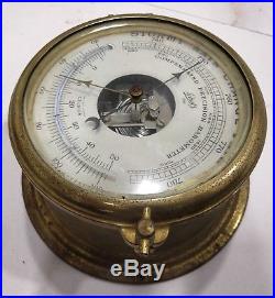 Rare vintage marine brass ship compensated precision barometer made in germany