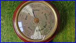 Retro barometer in brass and wood in fine design, Made in West Germany Retro barometer in brass and wood in fine design, Made in West Germany