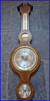 Retro large weather station, Genia, wood & brass, the 20th century W. Germany Retro large weather station, Genia, wood & brass, the 20th century W. Germany