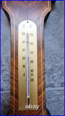 Retro large weather station, Genia, wood & brass, the 20th century W. Germany Retro large weather station, Genia, wood & brass, the 20th century W. Germany