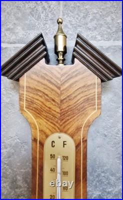Retro large weather station, Genia, wood & brass, the 20th century W. Germany Retro large weather station, Genia, wood & brass, the 20th century W. Germany