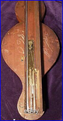 Rosewood Antique Banjo Weather Station George IV 1860 English Scottish barometer
