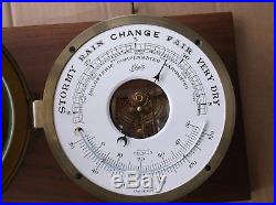 SCHATZ MARINER 8 DAY BELL STRIKE CLOCK + HOLOSTERIC COMPENSATED BAROMETER WithKEY