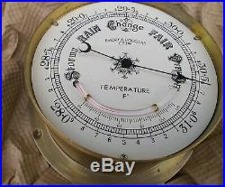 SHIPS BAROMETER & Thermometer EMORY & DOUGLAS CO. LTD WEST GERMANY BRASS