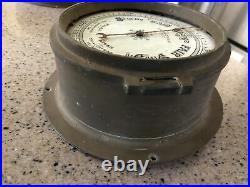 SHIPS BAROMETER & Thermometer EMORY & DOUGLAS CO. LTD WEST GERMANY BRASS As Is