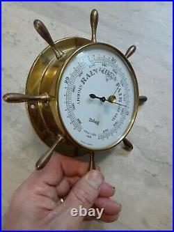 STOCKBURGER VTG Rare Barometer Millibars Brass Weather Marine Nautical Maritime