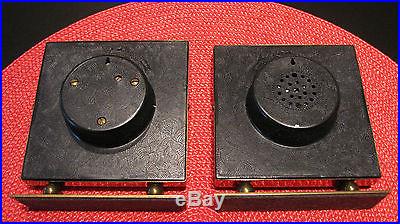 STUNNING PAIR OF WEATHER STATIONS BAROMETER-TEMP BY WITTNAURER WATCH CO. NICE