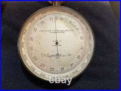 SUPERB ANTIQUE ANEROID BY KEUFFEL & ESSER (circa 1890 1900) With Leather Case