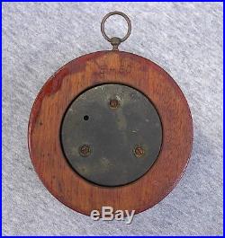 Samuel Thaxter & Son Boston Barometer Antique Enamel Face Brass Mahogany Wood