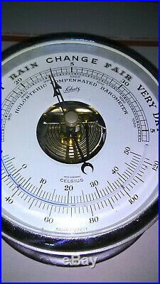 Schatz & Sohn Marine Barometer with Fahrenheit/Celsius Thermometer, Chrome Finish