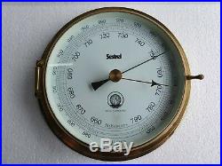 Sestrel Vintage Marine Brass Barometer Made In England