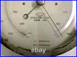 Ship Salvaged Original Utsuki Keiki Co. Ltd Aneroid Barometer Instrument Japan