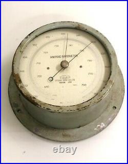 Ship Salvaged Original Utsuki Keiki Co. Ltd Aneroid Barometer Instrument Japan