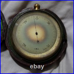Short & Mason Ltd London Antique Original Pocket Barometer with Case Pre-1930