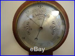 Short & Mason Tycos Banjo Barometer Thermometer, Mahogany, London, Antique