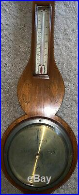 Short & Mason Wheel Type Banjo Style Barometer Thermometer 2396 Antique Rare