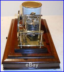 Short & Mason dial barograph (stormograph) with beveled glass, charts, ink
