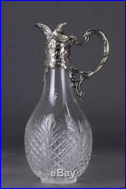 Silver Plated And Glass Pitcher