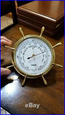 Stockburger barometer vintage millibars brass weather marine nautical maritime