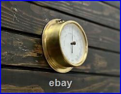 Stormy Rain Change Fair Antique Ship Barigo Aneroid Barometer Made in Germany