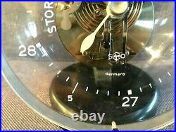 Sundo Clear Lucite Mid Century Modern Barometer 5 Diameter Germany WORKING