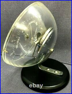Sundo Clear Lucite Mid Century Modern Barometer 5 Diameter Germany WORKING