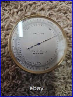 Super Rare James Pittkin/James Green New York antique brass barometer
