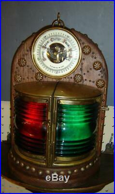 Superb Antique Marine Lantern With A S Aloe & Company Saint Louis Barometer Rare
