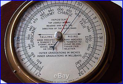 Swift and Anderson Inc. Barometer Solid Mahogany