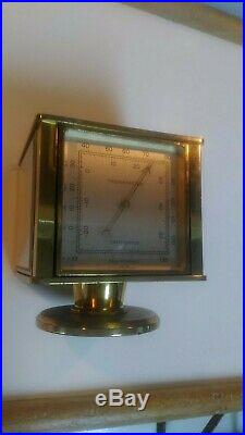 Swiss Relief Solid Brass Rotation Weather Station Barometer Ocean City, NJ Bank