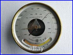 Takahashi Vintage Marine Brass Barometer / Thermometer Made In Japan