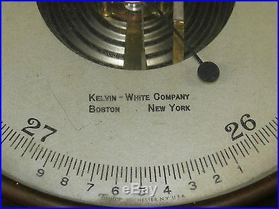 Taylor Kelvin-White Co. Boston-New York Brass Barometer, 8 Nautical Marine Boat