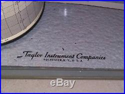 Taylor Weather-hawk Recording Thermometer, Instrument 1959 Estate Find Complete