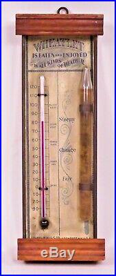 The Cottage Barometer, Storm Glass and Thermometer Adv. Wheatlet Cereal
