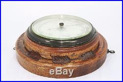 The Gossip Antique Vintage Round Wall Aneroid Barometer 7 Wood Portal Frame