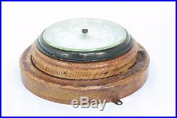 The Gossip Antique Vintage Round Wall Aneroid Barometer 7 Wood Portal Frame