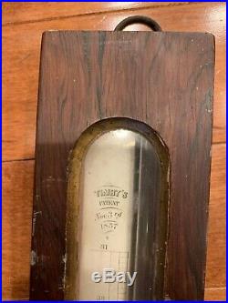 Timby's Victorian Antique Stick Barometer pat. 1857-no mercury-conversation piece