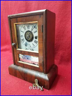 Transitional Pre/Post 1866 Seth Thomas Alarm Cottage Clock-Plymouth, Conn