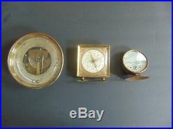 Two Antique Barometers & Antique Advertising Thermometer