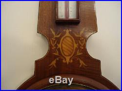Tycos, Short & Mason, Wheel Type Banjo Style Barometer, Thermometer, Antique