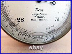 Tycos Short and Mason Pocket Barometer ca. 1890