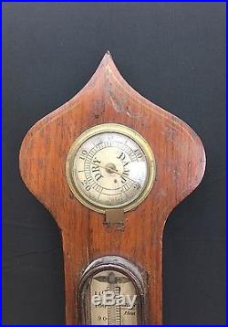 Unique Antique Victorian Camozzi & Baxter, Buckingham, Mahogany Banjo Barometer