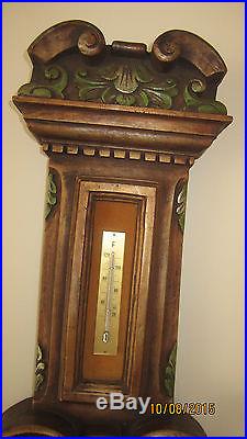 Unique Vintage Antique Victorian Selsi Company Barometer Thermometer Set Germany