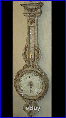 Unusual Antique 19th C Louis XVI Style Barometer